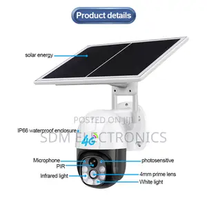 Solar Power PTZ Camera 4g/Lte Sim Card CCTV Security Camera