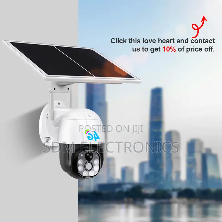 Solar Power PTZ Camera 4g/Lte Sim Card CCTV Security Camera