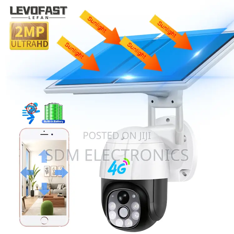 Solar Power PTZ Camera 4g/Lte Sim Card CCTV Security Camera