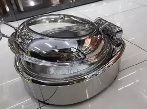 6l Round Chafing Dish Stainless Steel- Silver