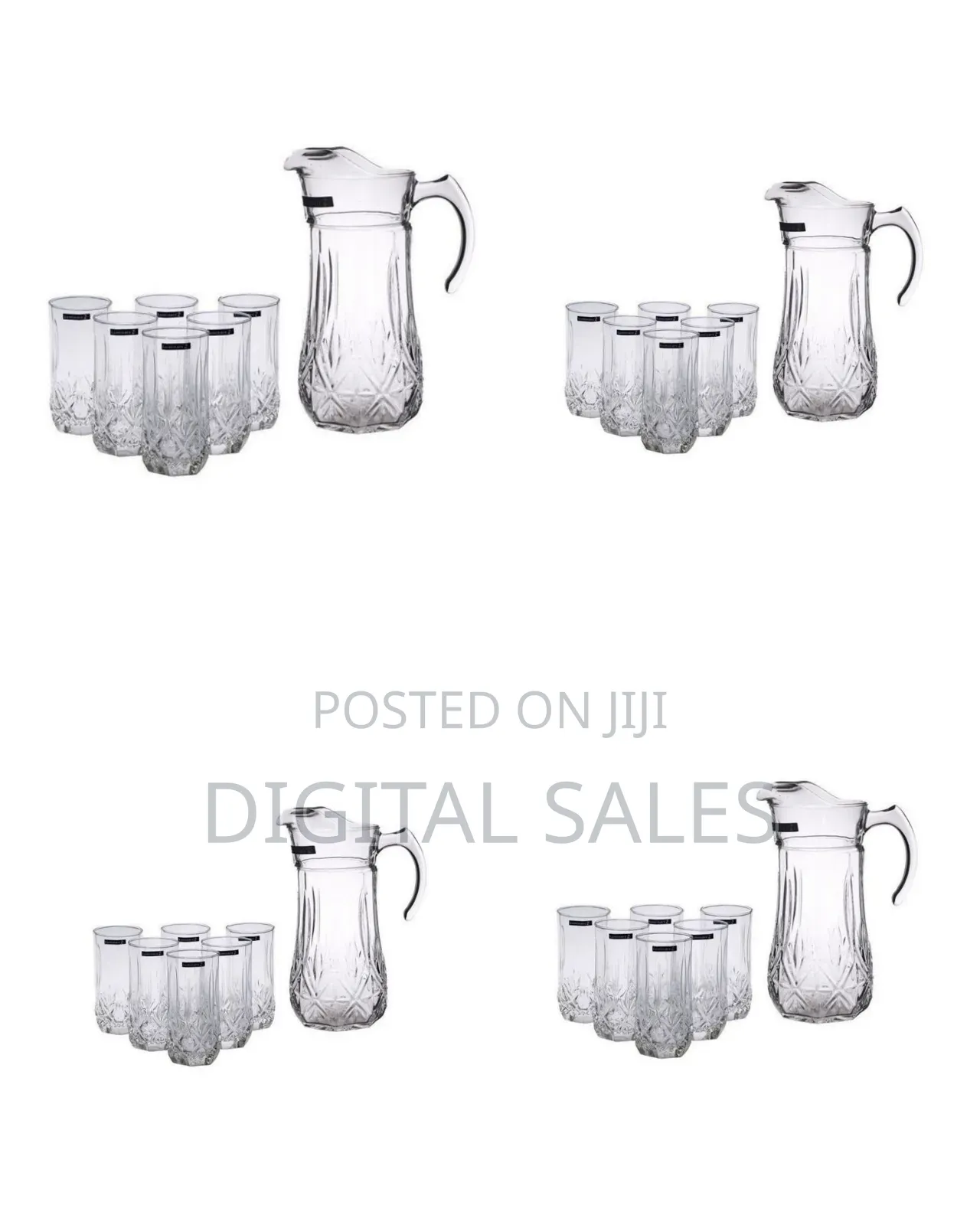 Luminarc 6 Piece Luminarc Glasses and 1piece Jug Water Set-Colorless