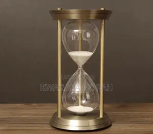 32*17.5cm Transparent Brass Sand Hourly Glass Timer
