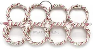 Folding Rope Hanger for Scarf, Belts, Shawls, Ties and More 28 Rings