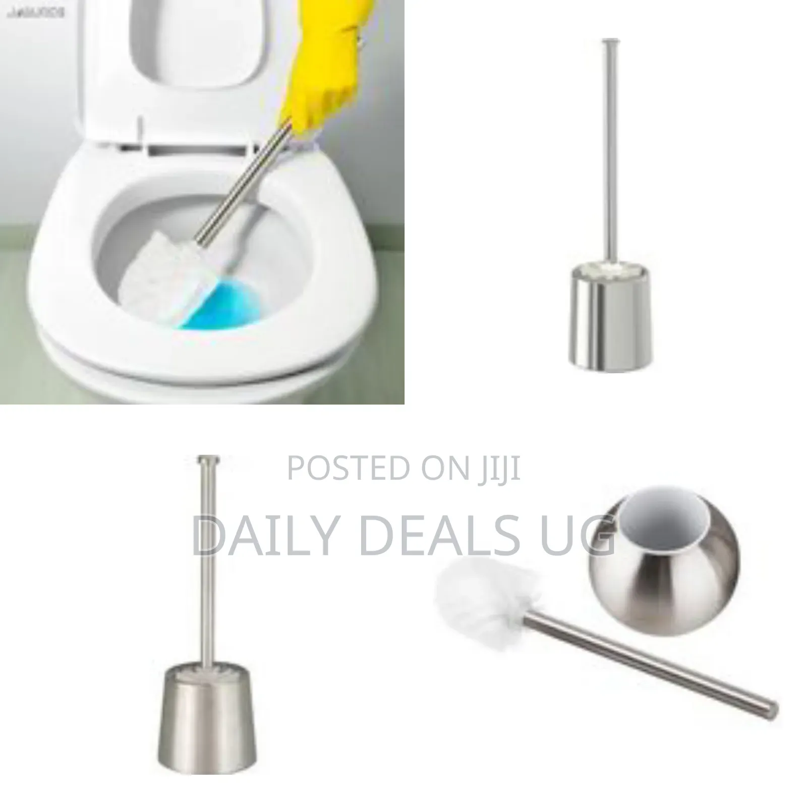 Toilet Bowl Brush Deep Cleaner Accessory and Holder Set for Bathroom