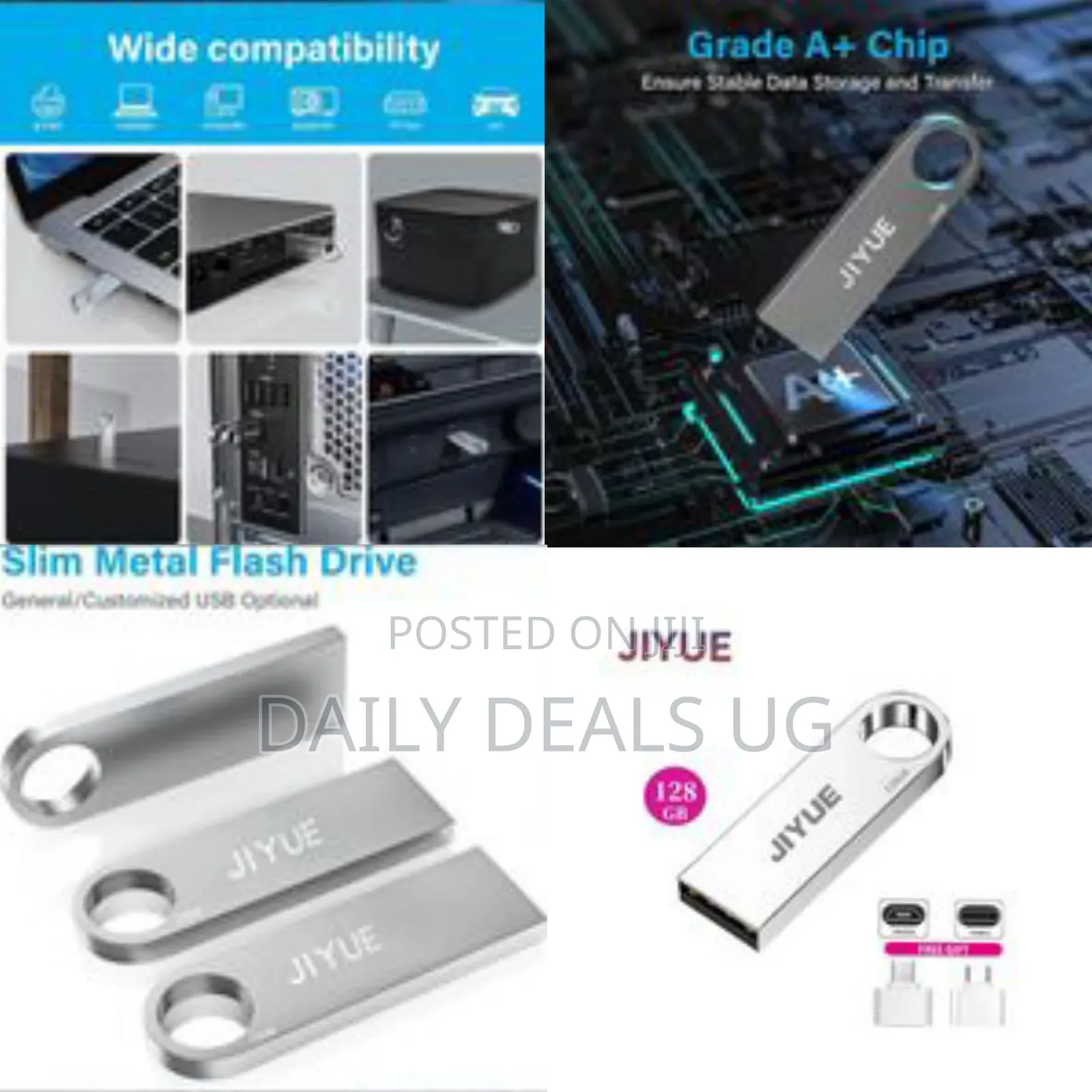 Jiyue Flash Drive 3.0 128gb Metal Otg Micro Usb Type-C