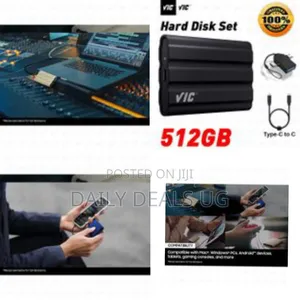 Vic ✪True 512gb SSD Shield Portable High Speed External Disk