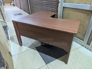 Curved Desk With a Movable Drawer, 1.2metres by 1.4 Metres