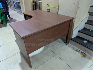 Curved Desk With a Movable Drawer, 1.2metres by 1.4 Metres