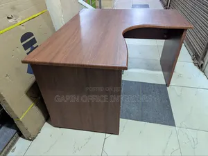 Curved Desk With a Movable Drawer, 1.2metres by 1.4 Metres