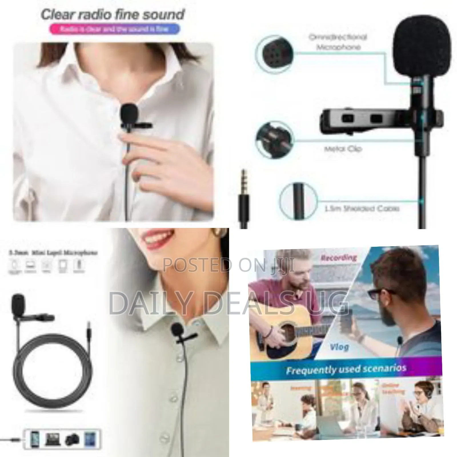 Portable 3.5mm Lavalier Microphone for Mobile and Laptop Use