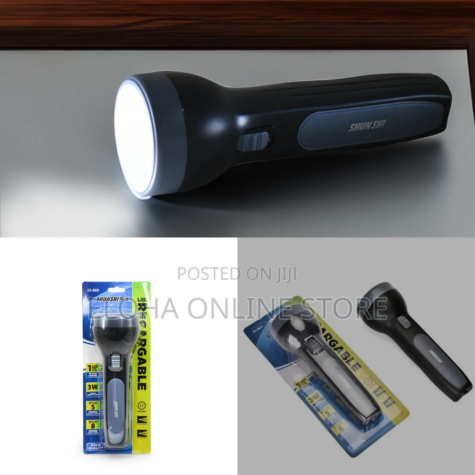 Super Bright 150metres Rechargeable Flashlight