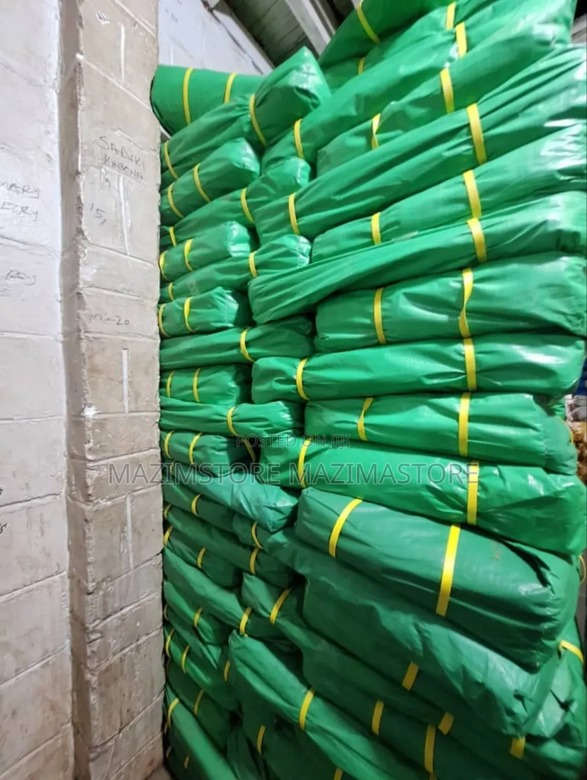 Plain Green 2pcs 6x6 Meters Waterproof Tarpaulins