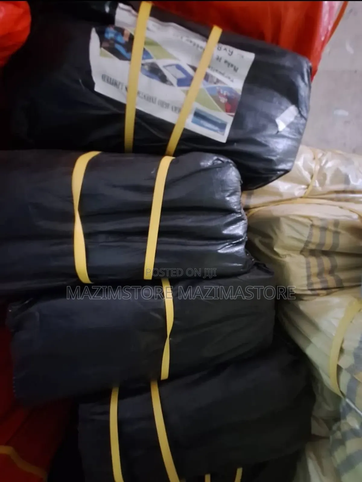 Heavy Duty 3 Pieces 6x8 Meters Waterproof Tarpaulins Plain Black