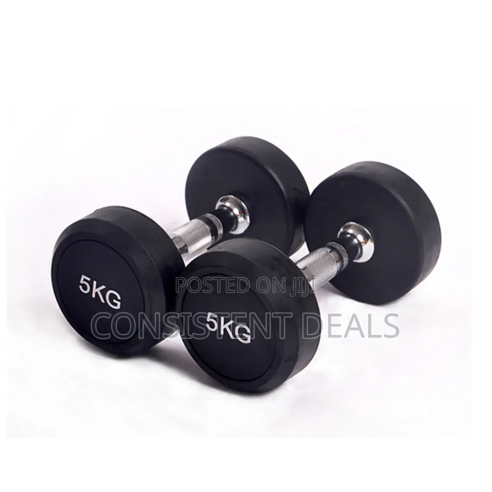 5kg Pair Durable Cast Iron Core Home Use Custom Logo Rubber Dumbbells