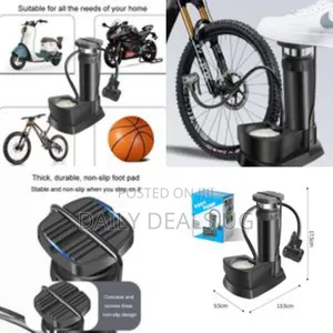 Bike Pump, Floor Pumps With High Pressure Gauge Tire Lightweight