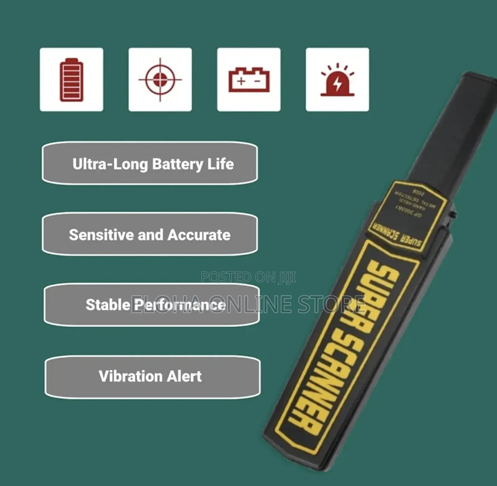 Super Scanner Metal Detal Wand And Security Body Scanner