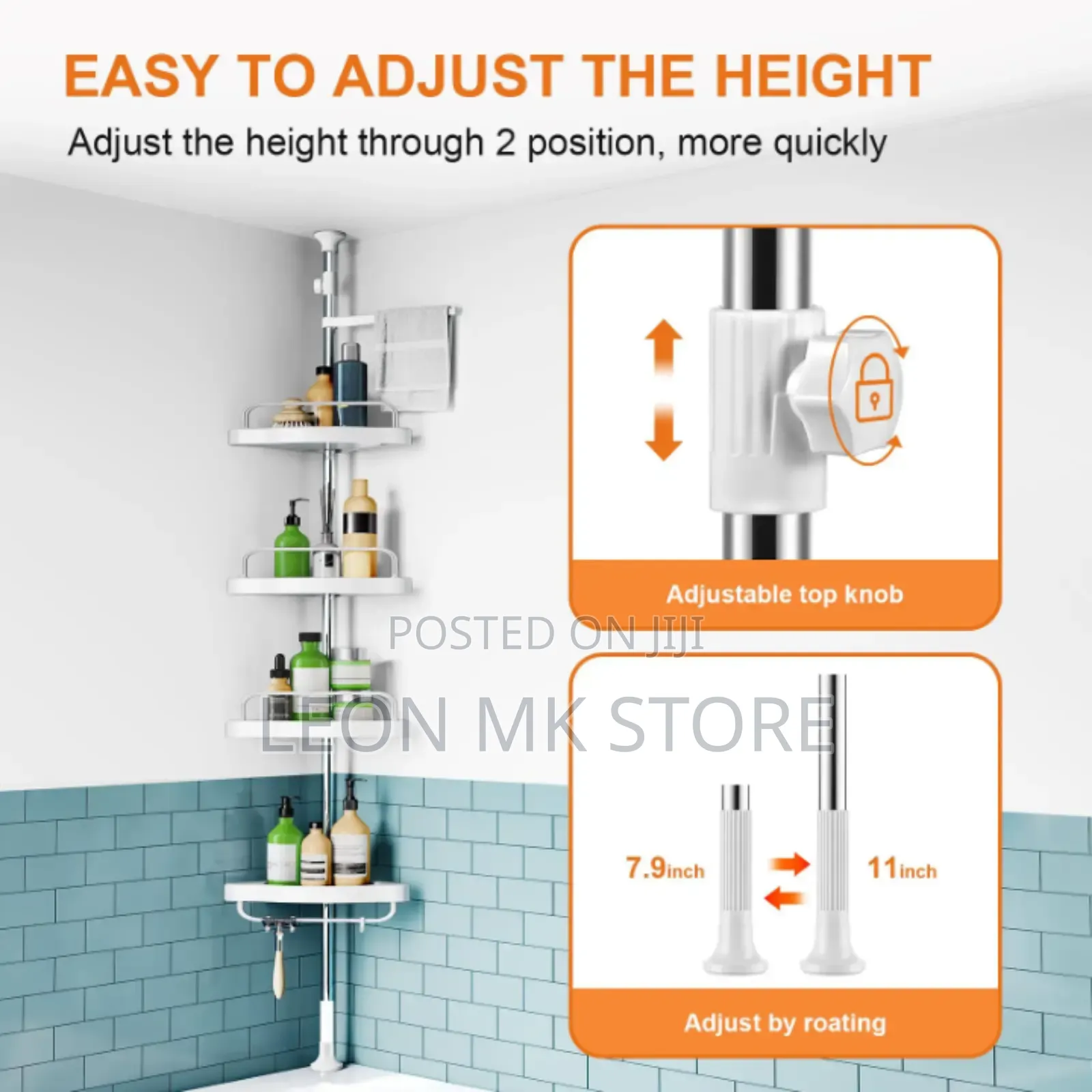 Adjustable Shower Corner Rack