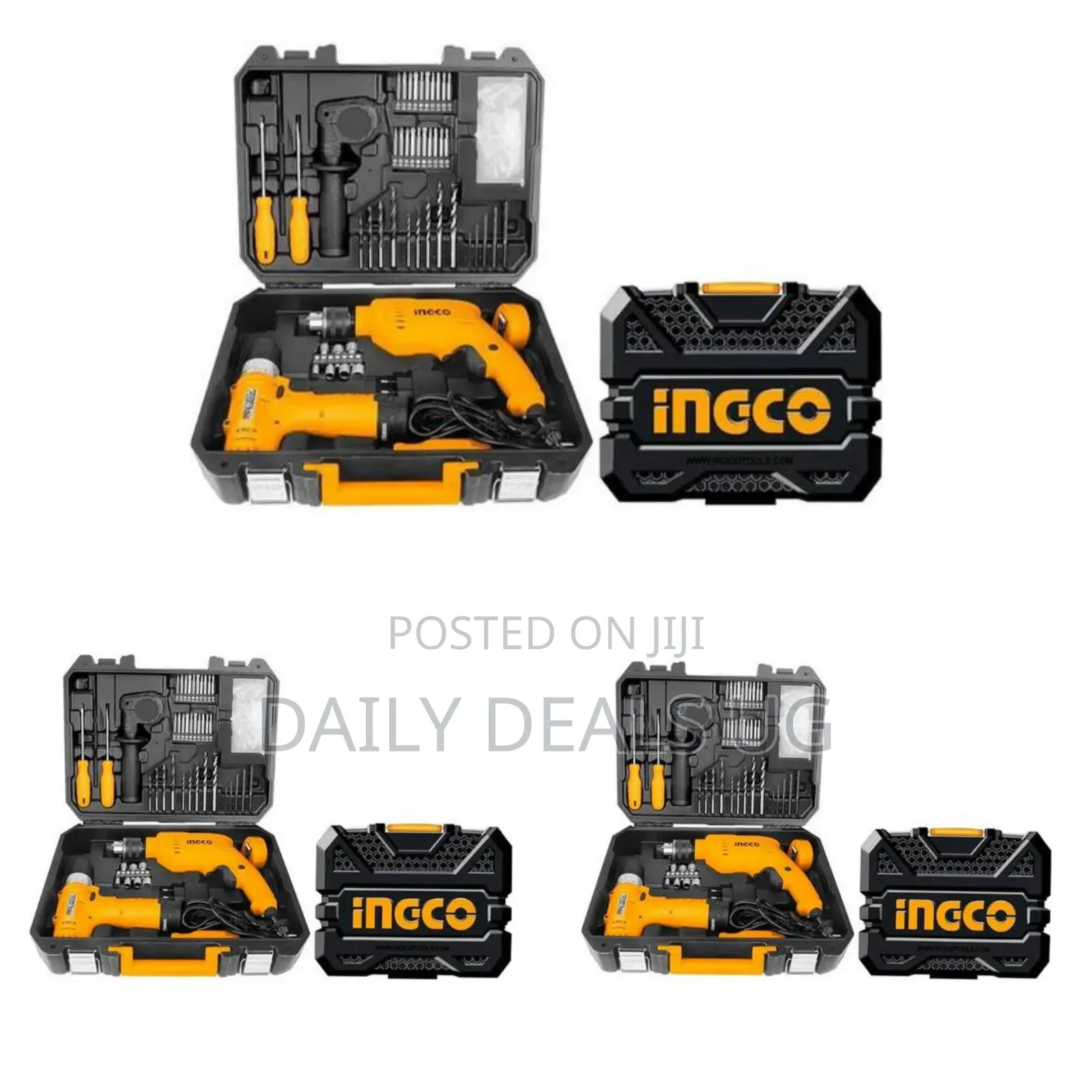 Ingco 108 PCS Tools Set, Drilling Machine Kit, 12v Cordless Drill