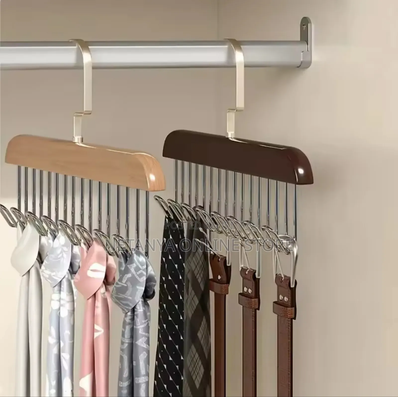 Space Saving Ties and Belt Organizer (A Pair)