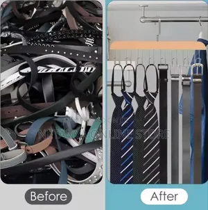Space Saving Ties and Belt Organizer (A Pair)