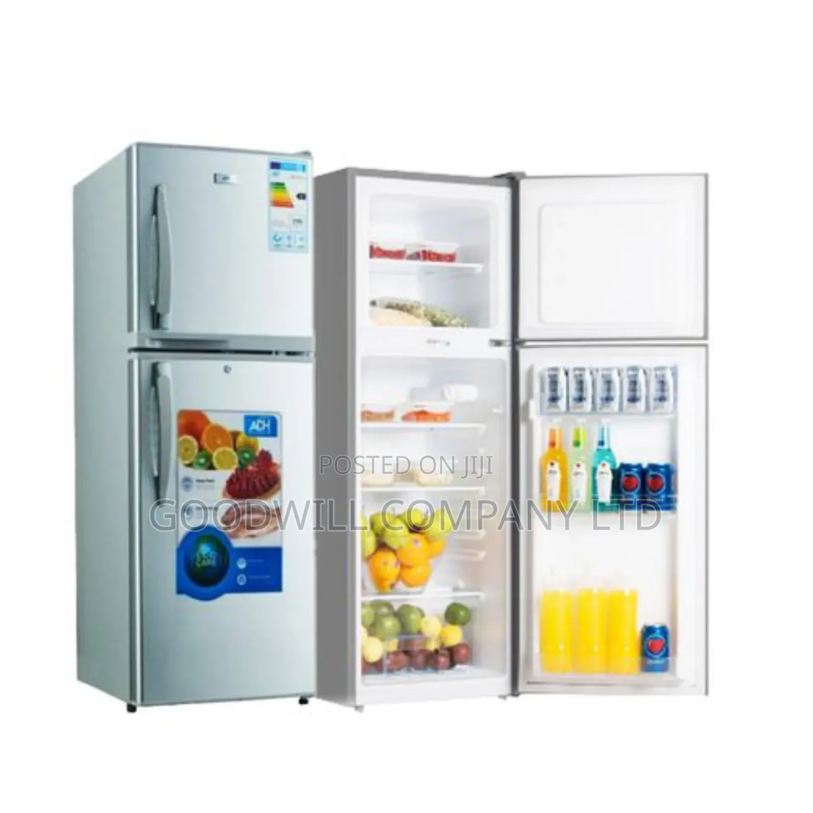 168 Liters Heavy Duty Adh Fridge Double Door Refrigerator Low Energy