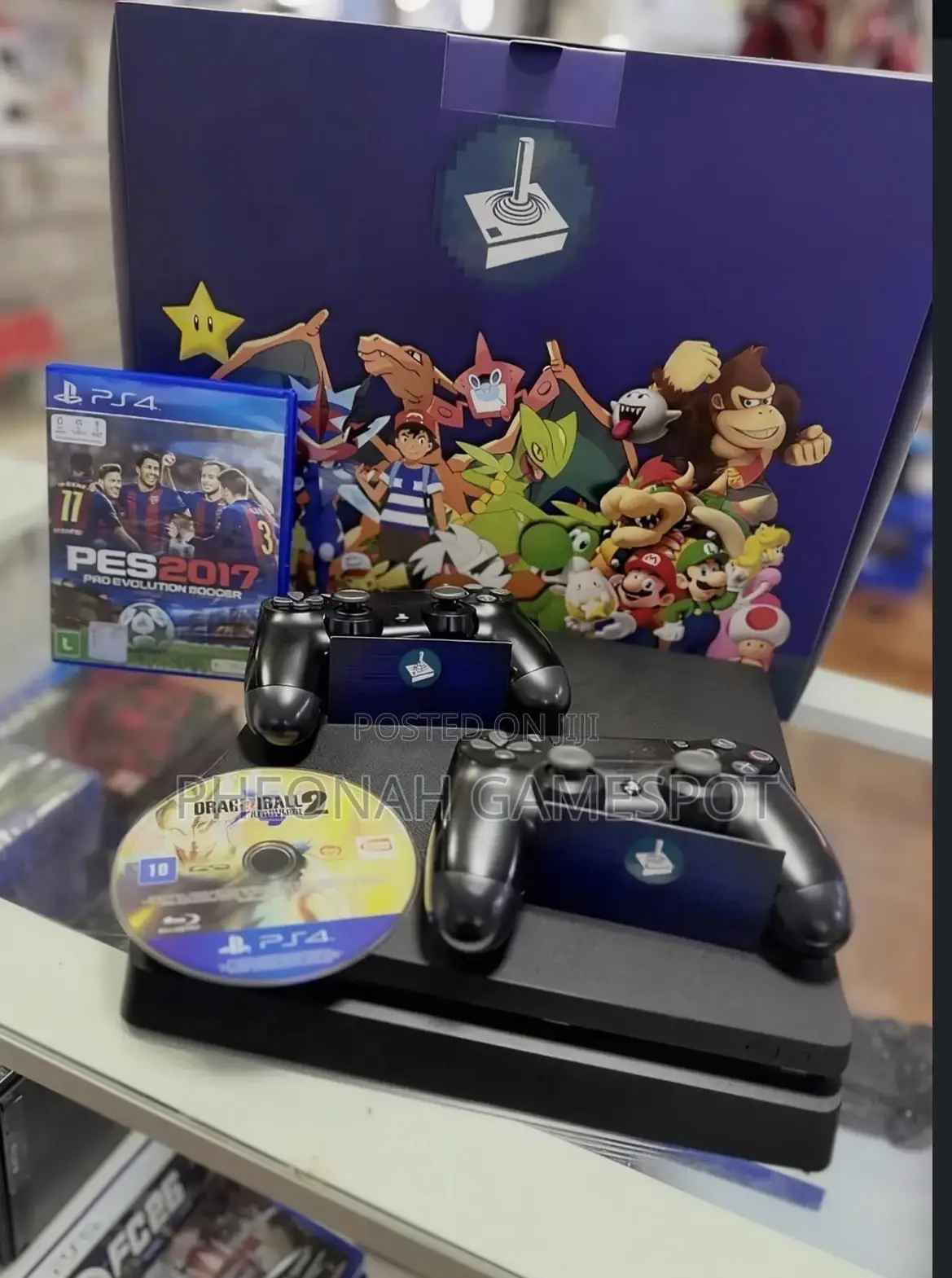 Ps4 With 2 Controllers and 10 Loaded Games, Strong Reliable Unit.
