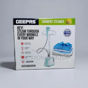 Geepas Garment Steamer Ggs9695n - 1800w, 2 Steam Levels, 2l
