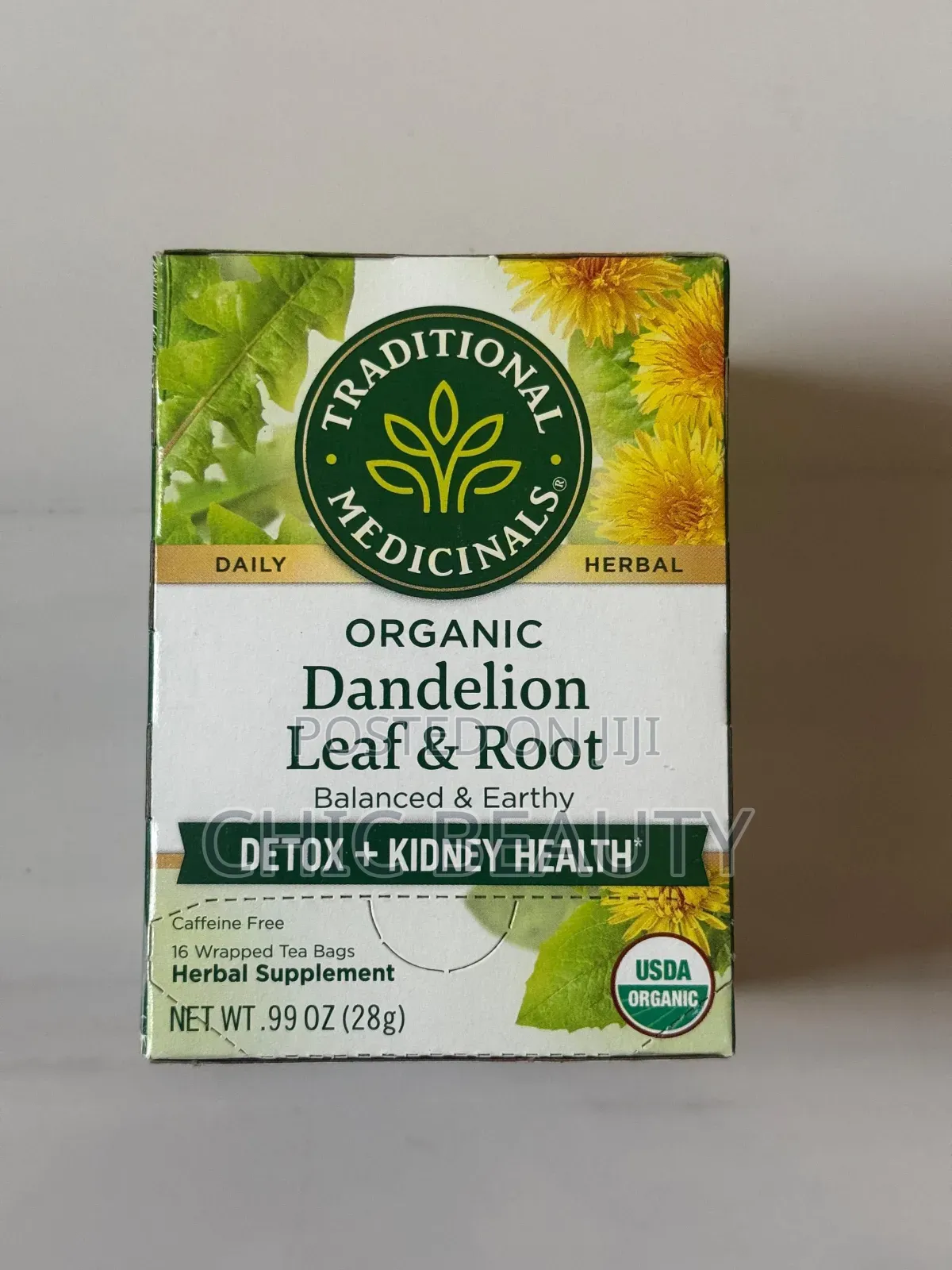 Traditional Medicinals Dandelion Leaf Root 16 Tea Bags 28g