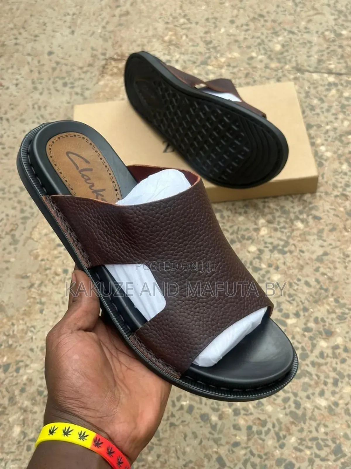 Clarks Ecco Casual Authentic Premium Leather Sandals Black.