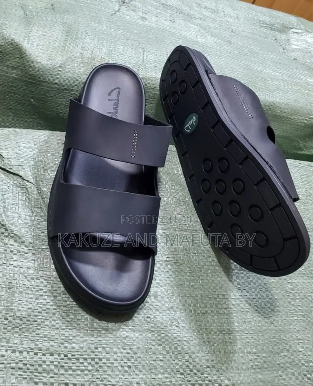 Clarks Ecco Casual Authentic Premium Leather Sandals Black.