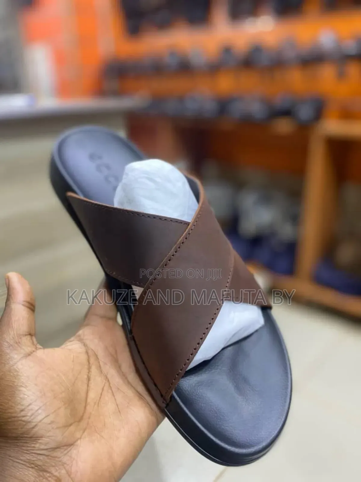 Clarks Ecco Casual Authentic Premium Leather Sandals Black.
