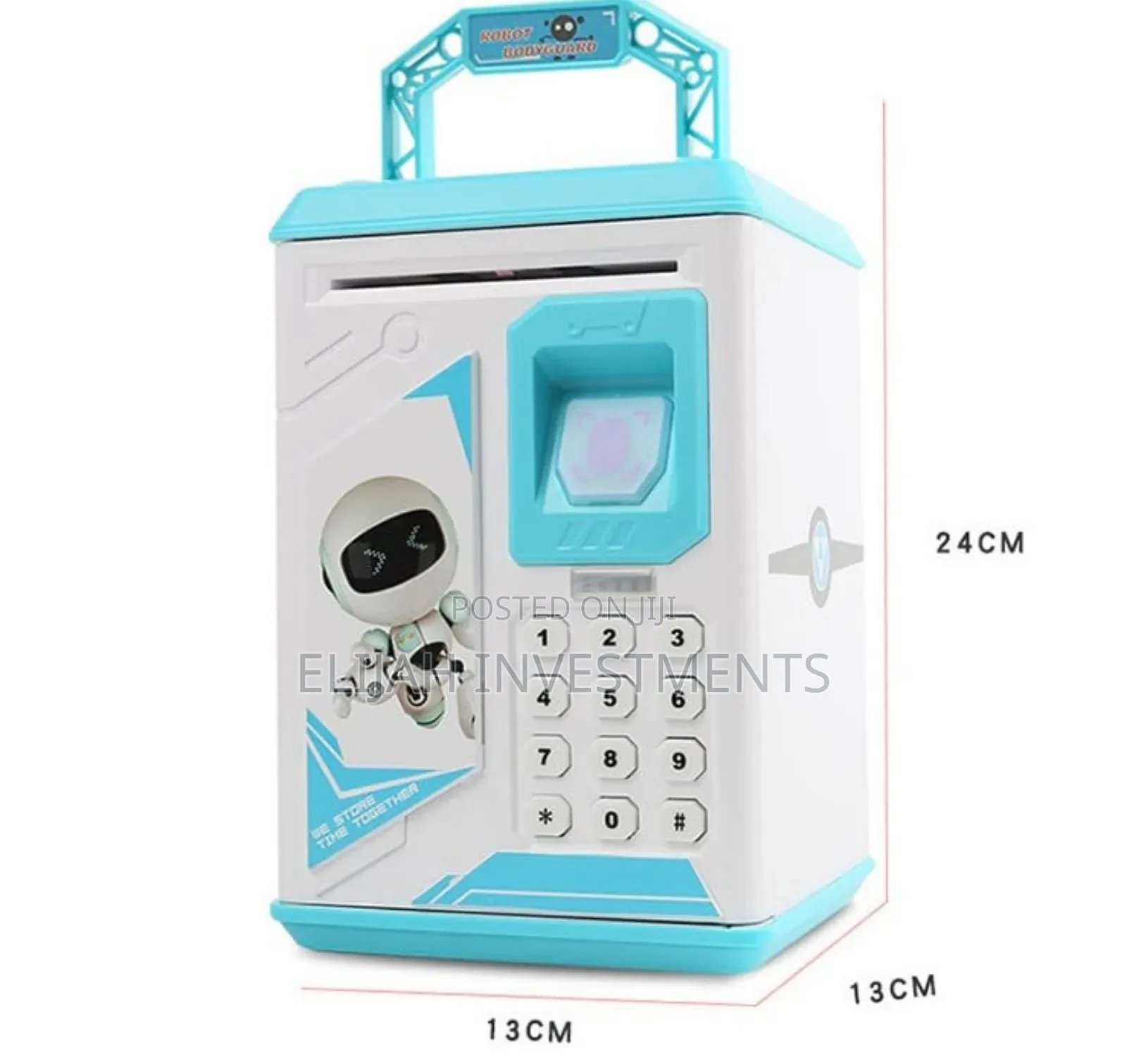 Kids Electronic Mini Atm Piggy Bank With Finger Print