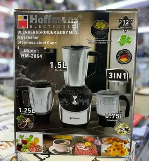 3in1 Hoffman Blender With Stainless Steel Jug