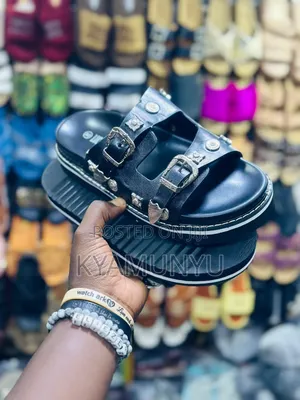 Black Platform Sandals.