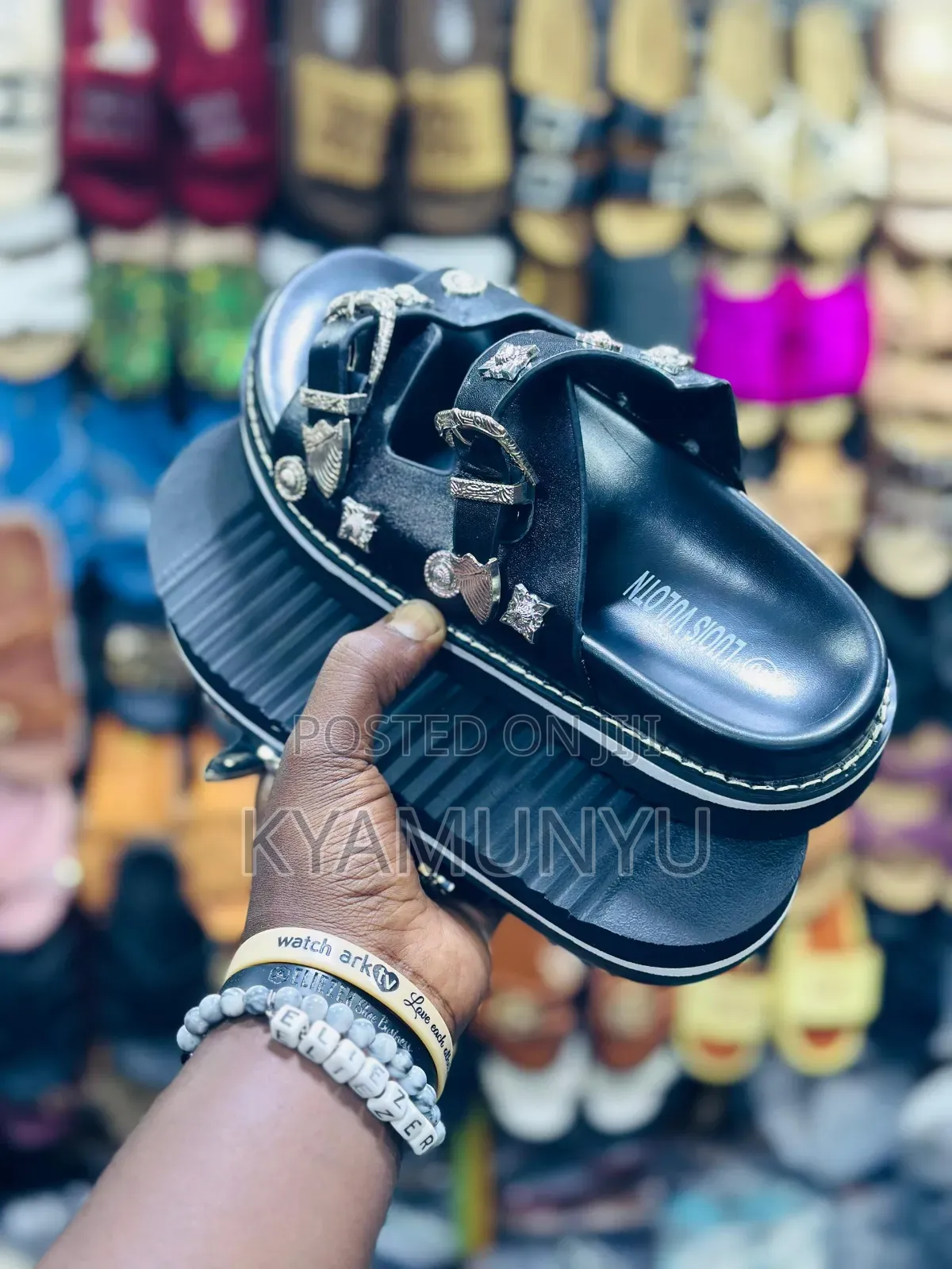 Black Platform Sandals.