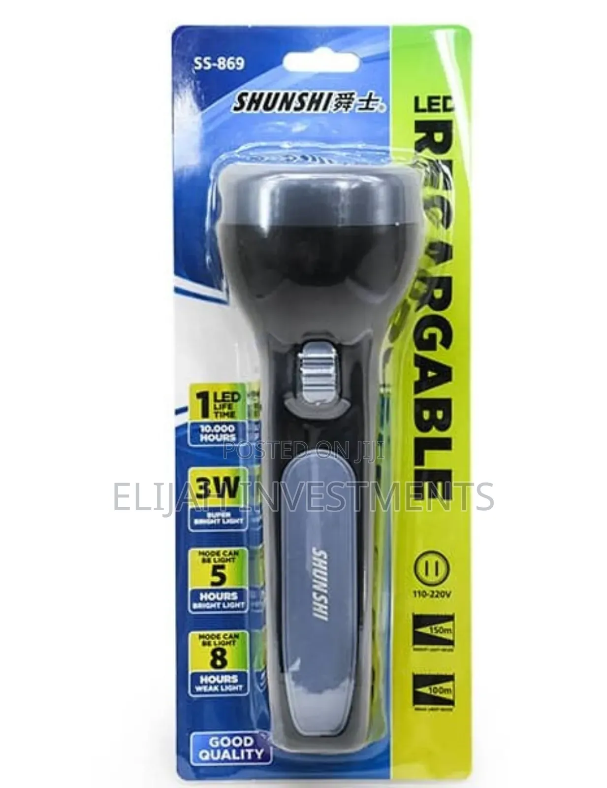3w High Quality Super Bright Led Rechargeable Flashlight