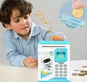 Kids Electronic Mini Atm Piggy Bank With Finger Print