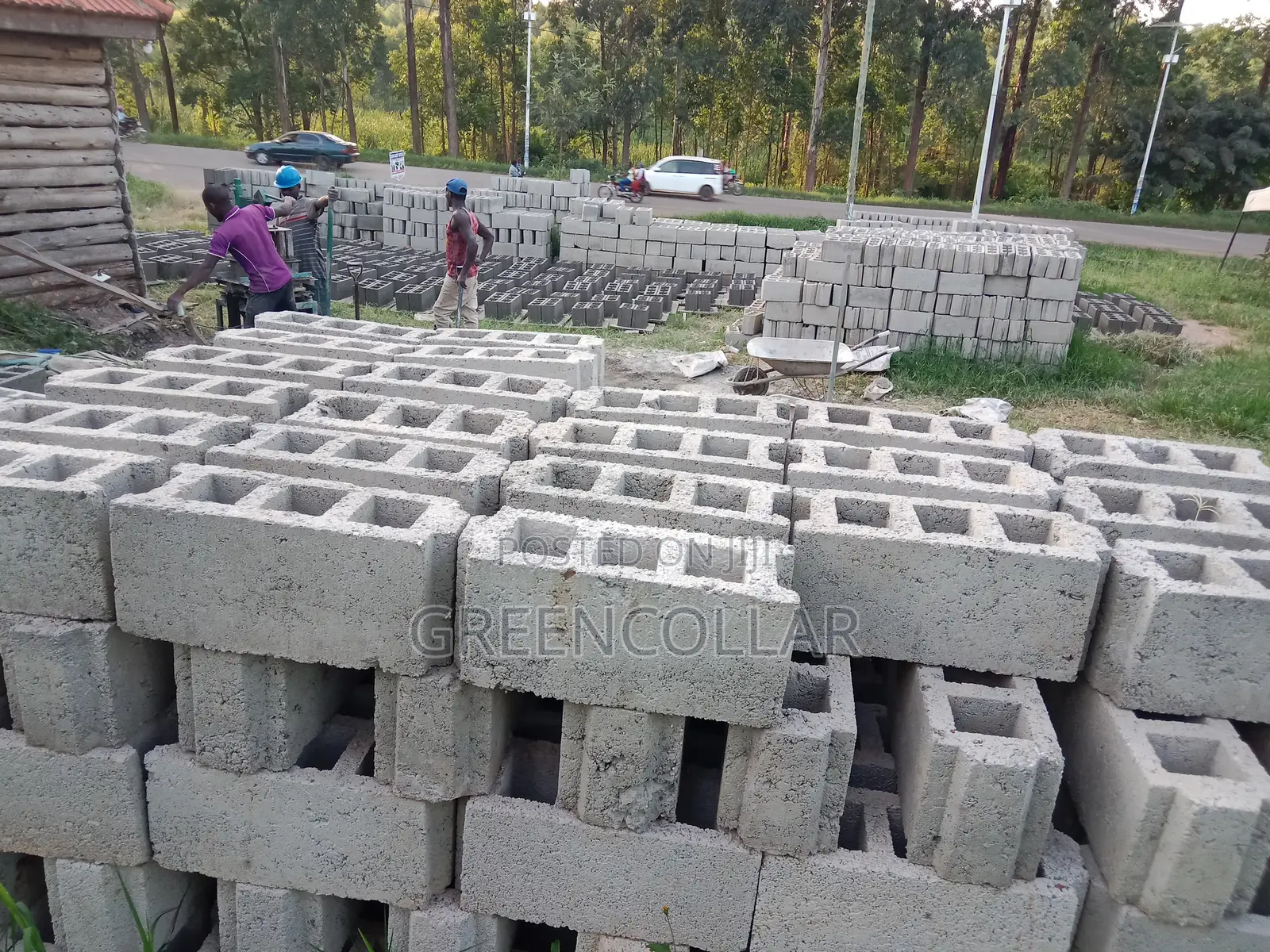 Hollow Blocks Made on Site