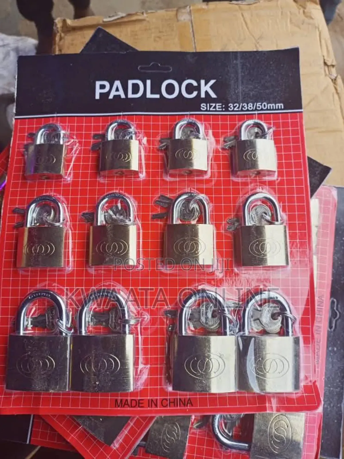 12 Piece Chart Padlock Multipurpose Locks, 32, 38, 50mm