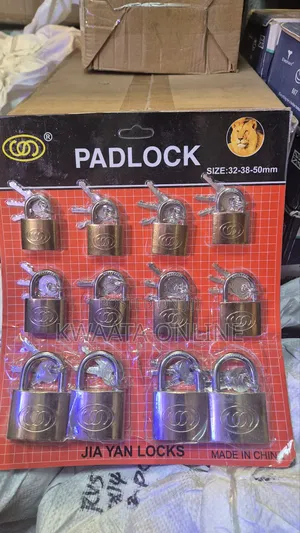 12 Piece Chart Padlock Multipurpose Locks, 32, 38, 50mm