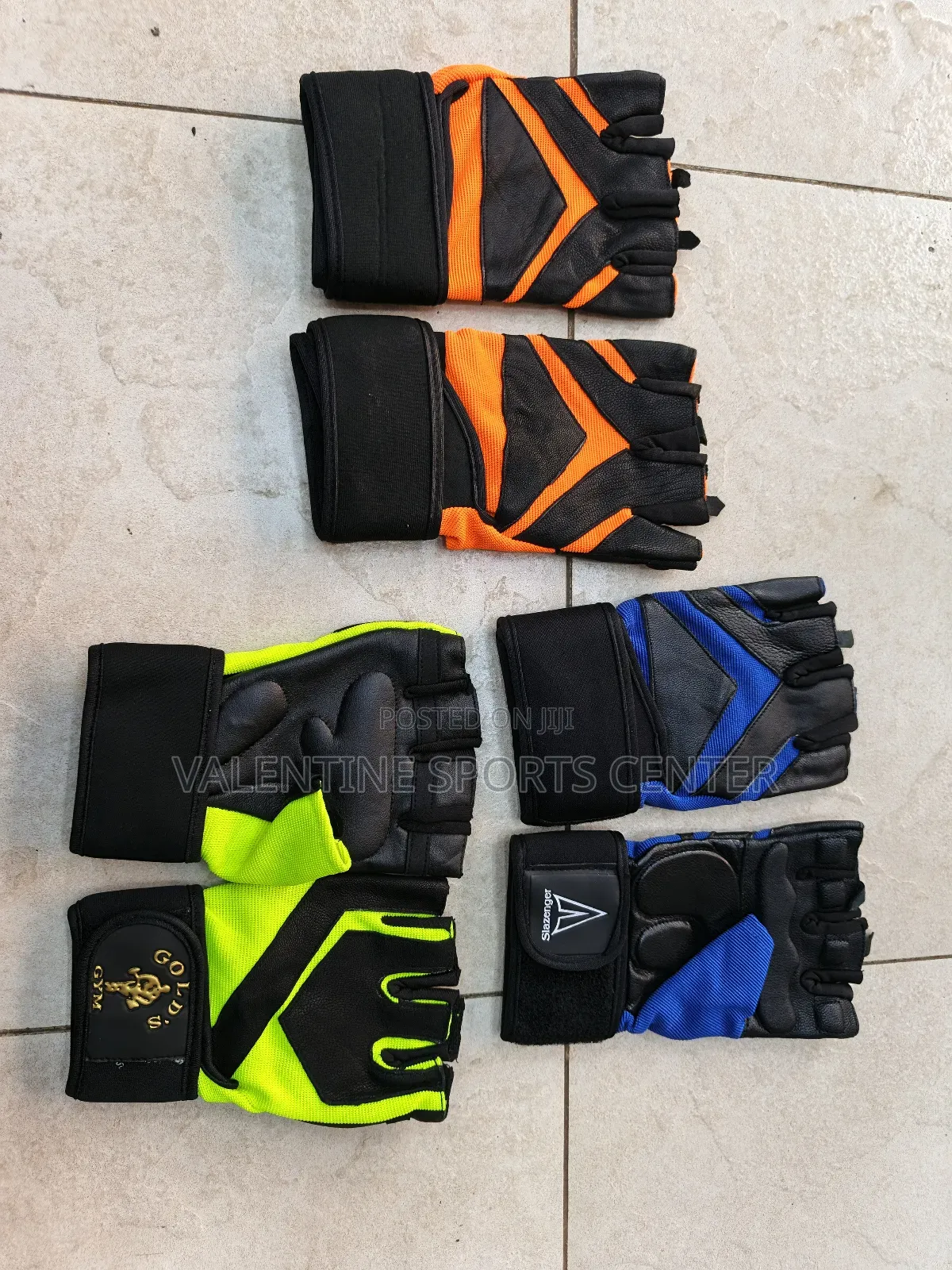 Slazenger Gold Gym Gloves Original Material Each Pair Selling at 