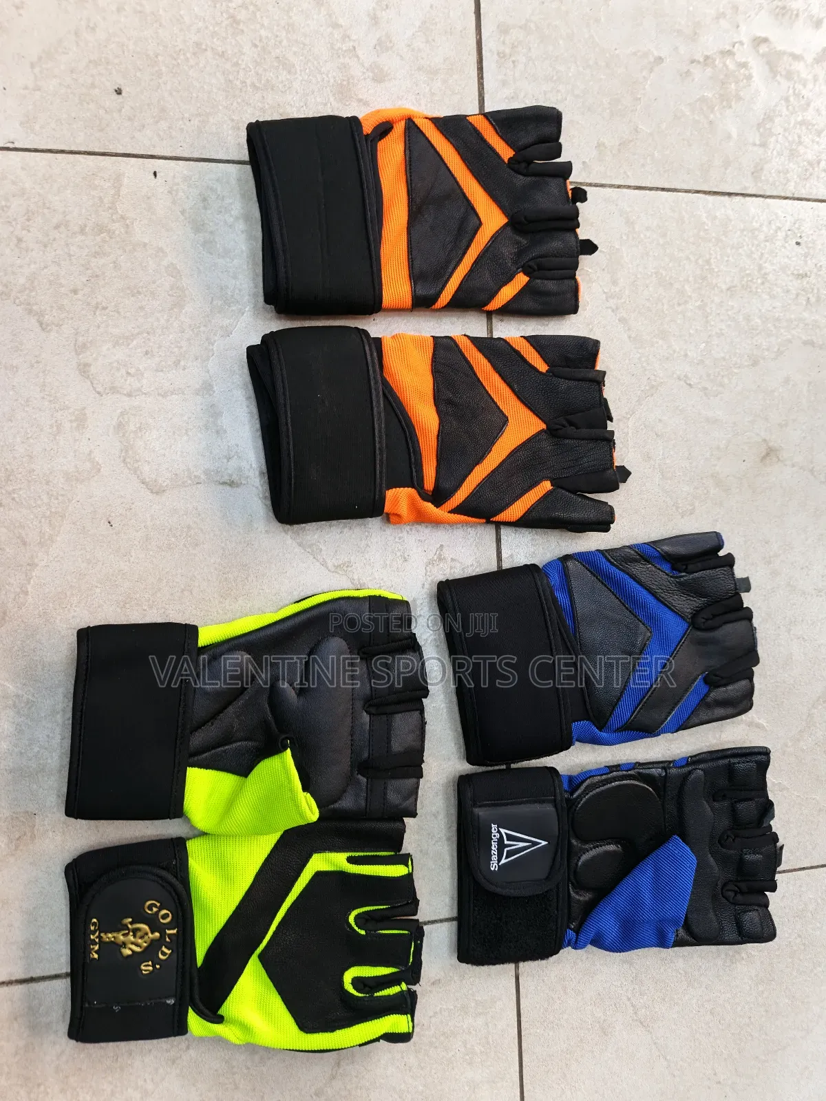 Slazenger Gold Gym Gloves Original Material Each Pair Selling at 