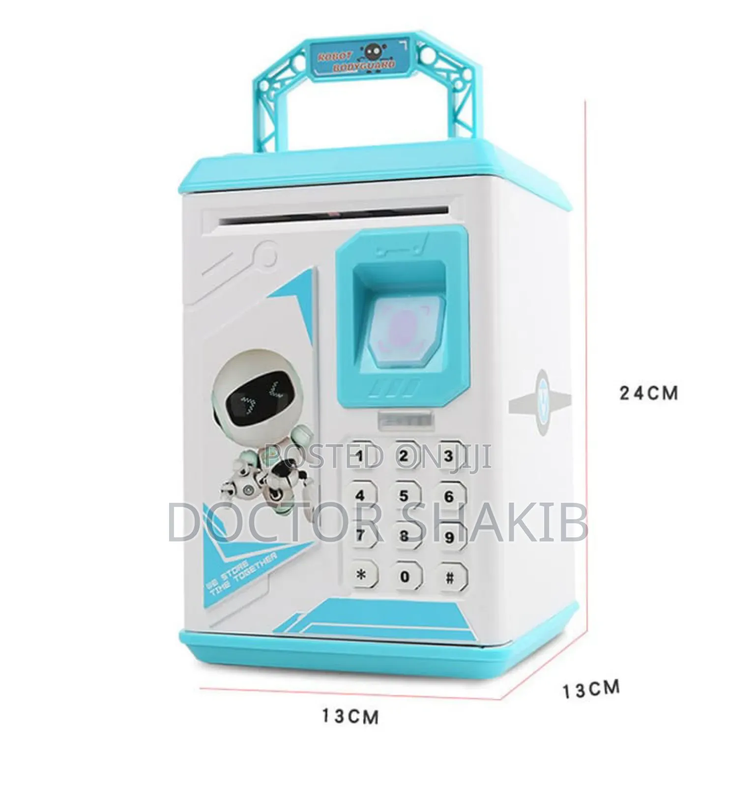 Kids Electronic Mini Atm Piggy Bank With Finger Print