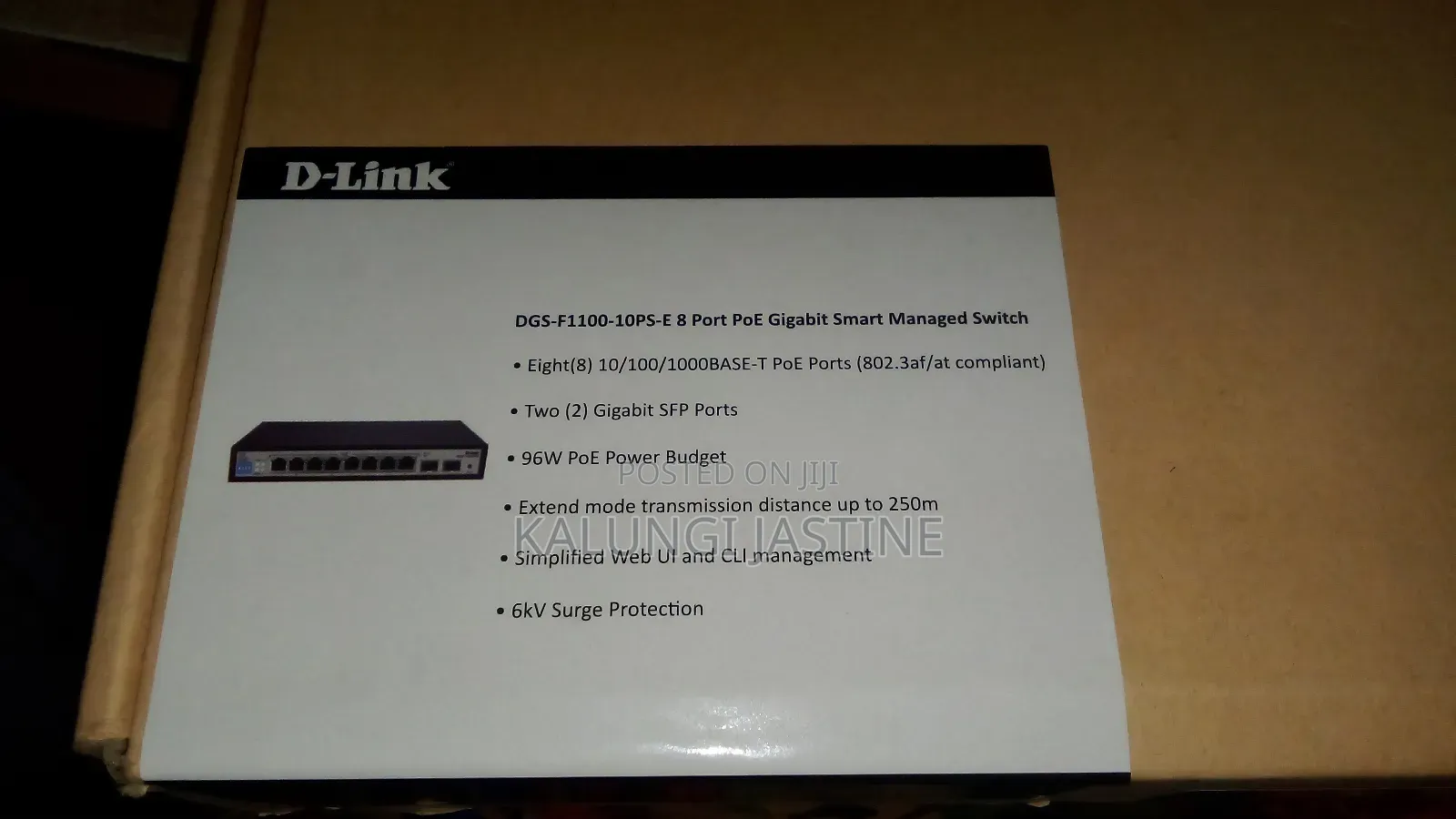 D-Link DGS-F1100-10ps-E 8port Poe Gigabit
