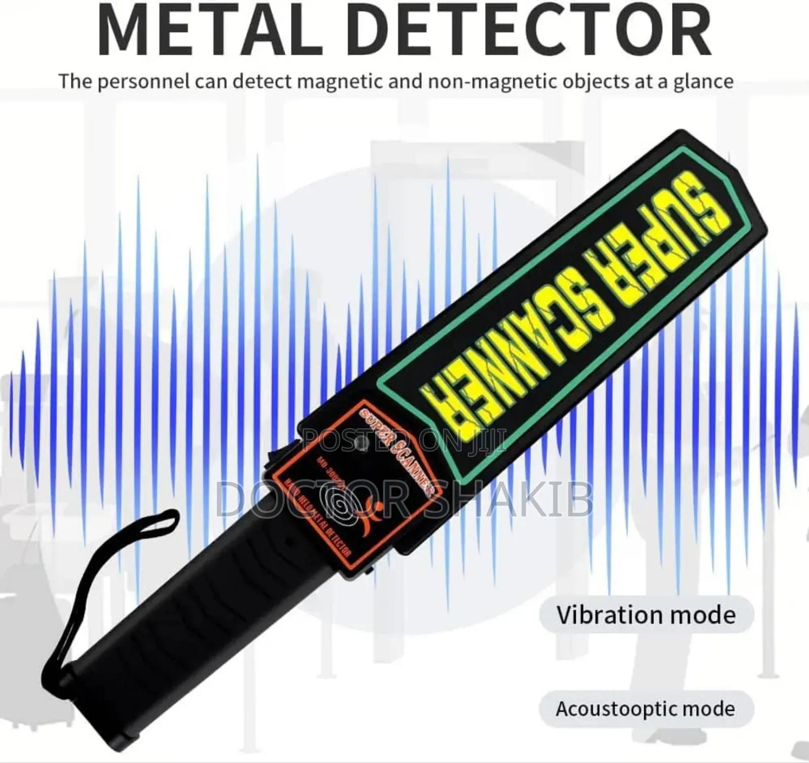 Portable Hand Held Metal Detector Body Scanner/Wand