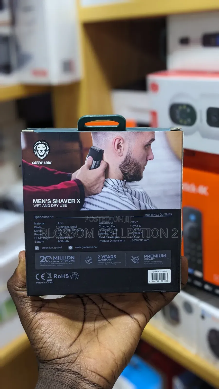 Green Lion Men's Shaver X Wet and Dry Use