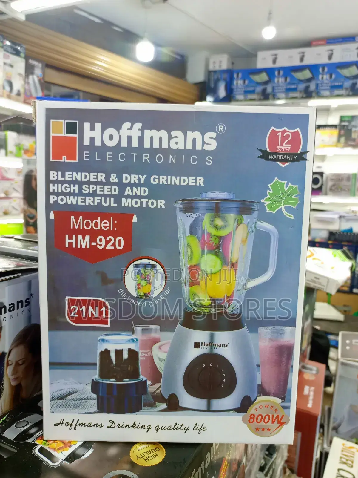 Blender Dry Grinder, Model: Hm-920.