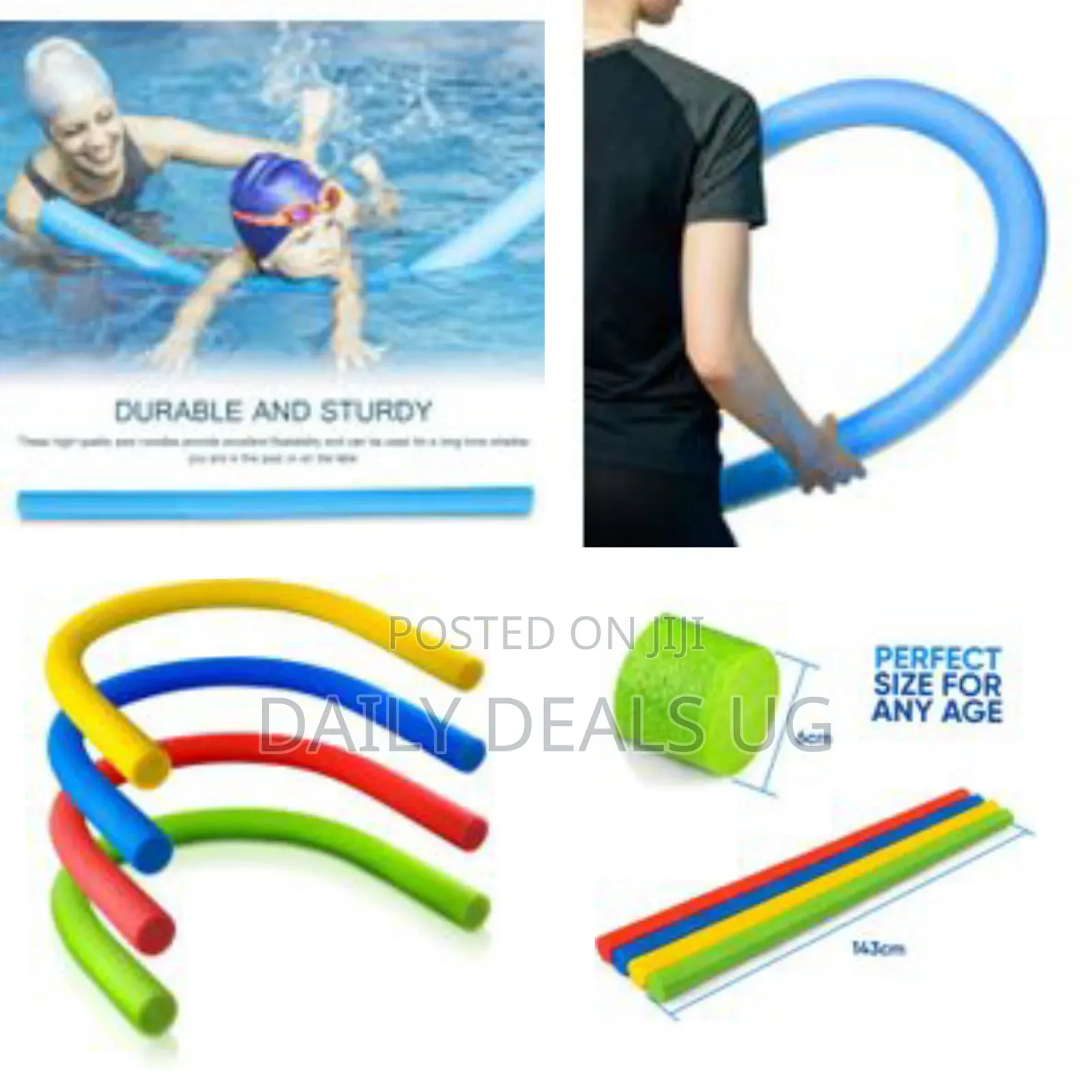 3 Pieces of Swimming Pool Noodles 1.5m Long Foam Pool Swim Noodle