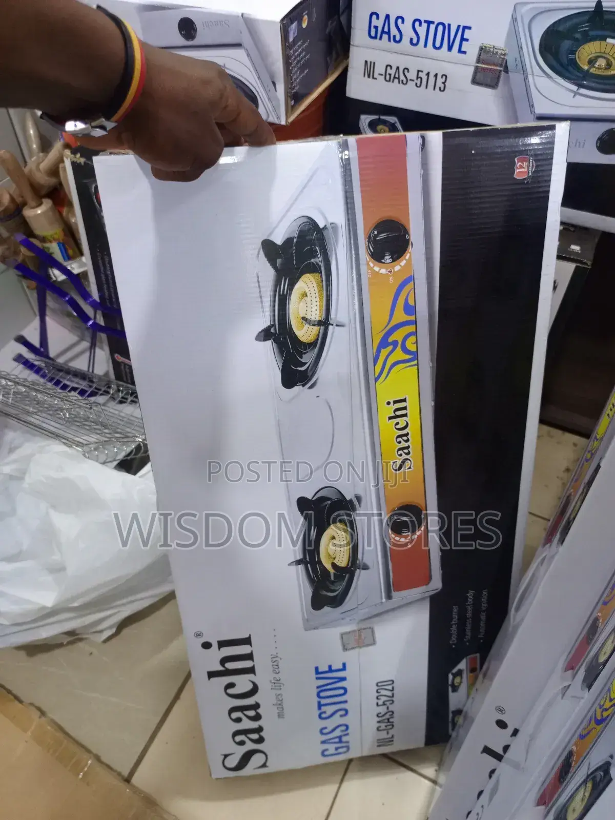 Saachi Double-Burner Gas Stove.