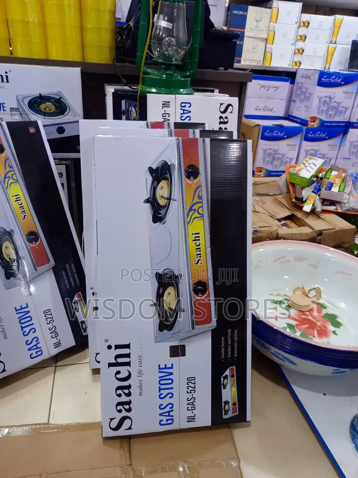 Saachi Double-Burner Gas Stove.